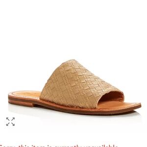 Frye Tan Robin Woven Slide Sandals 5.5